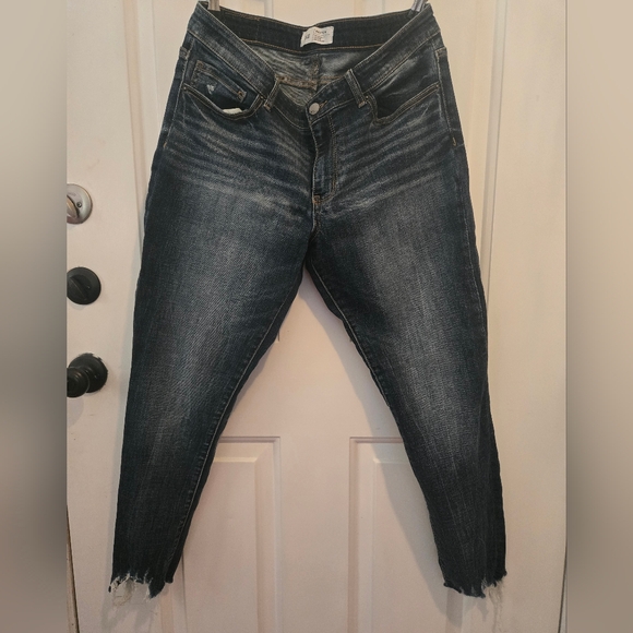 Buckle Dark Blue Distressed Women Jeans - Picture 1 of 8